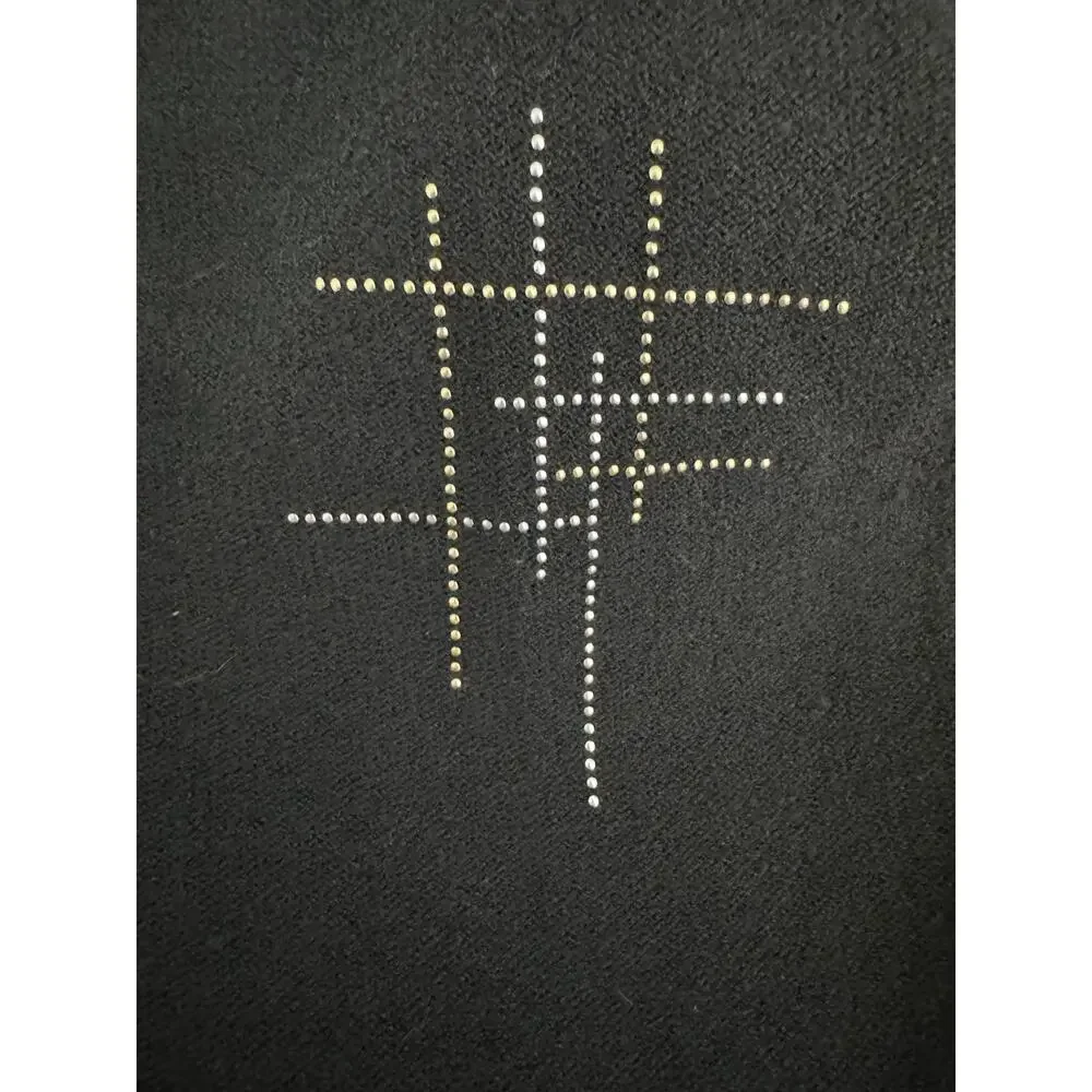 Jennifer Roberts Vintage Black Metallic Studded Jumpsuit one piece art wear S/M - Picture 10 of 14